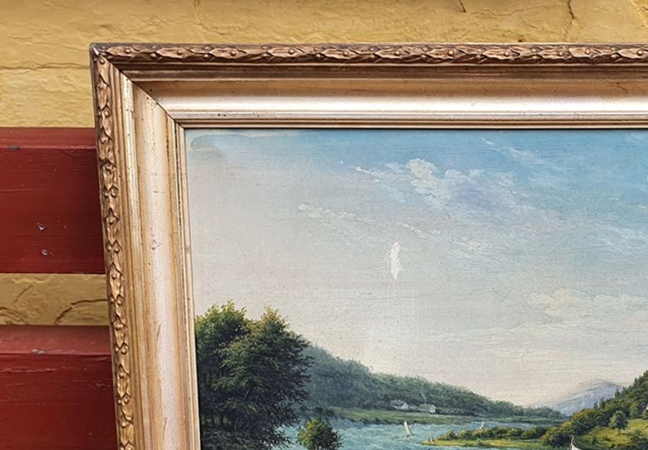 Her har en kunde indleveret et maleri fra 1875 af kunstneren A. Hagedorn.