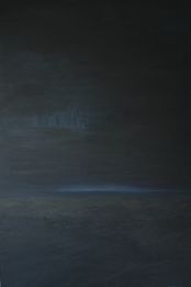 "En åbning i natten". Akryl på lærred. 100x150 cm. 2024.