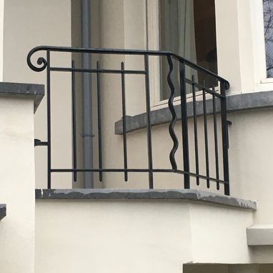 Geroneveerde art deco leuning muziekacademie Schaarbeek