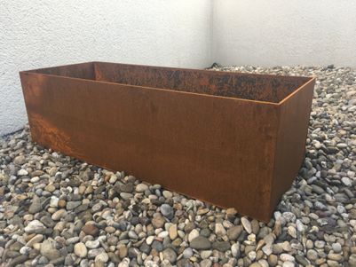 Groentenbak in Corten staal na 2 maand