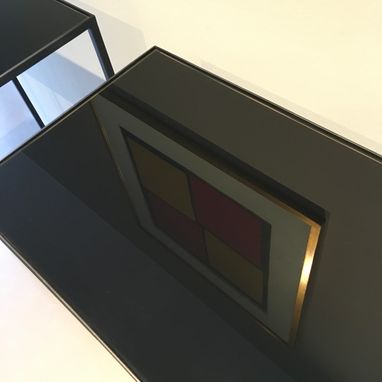 SG Dressoir in zwart spiegelglas