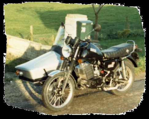 MZ ETZ250 1 cylinder - Zijspan combi
