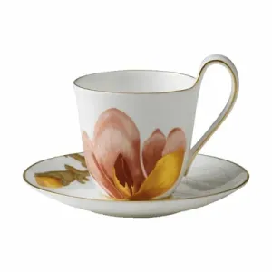 Royal Copenhagen Flora Højhankskop m. underkop - Magnolia