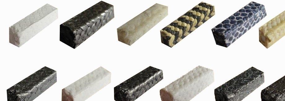 GLAND PACKING - PTFE, GRAPHITE, NON-ASBESTOS.