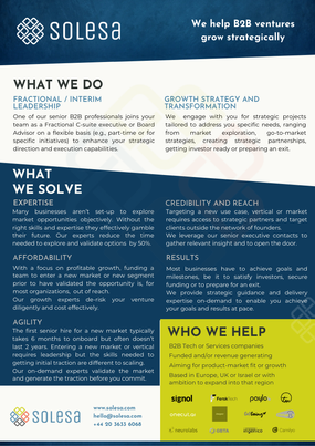 Download Solesa Factsheet