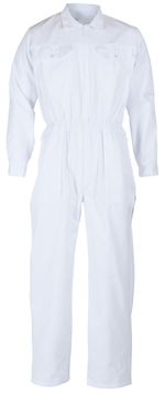 WHITE OVERALL WITH POCKETS