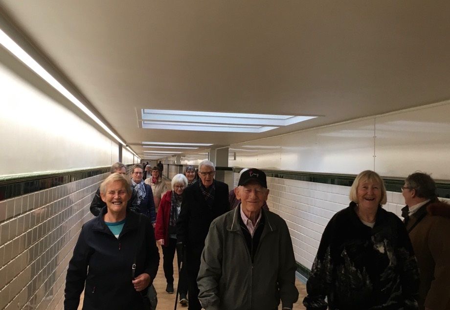Så er turen til Helsingør startet. Her gennem den nyrenoverede tunnel på hovedbanegården.