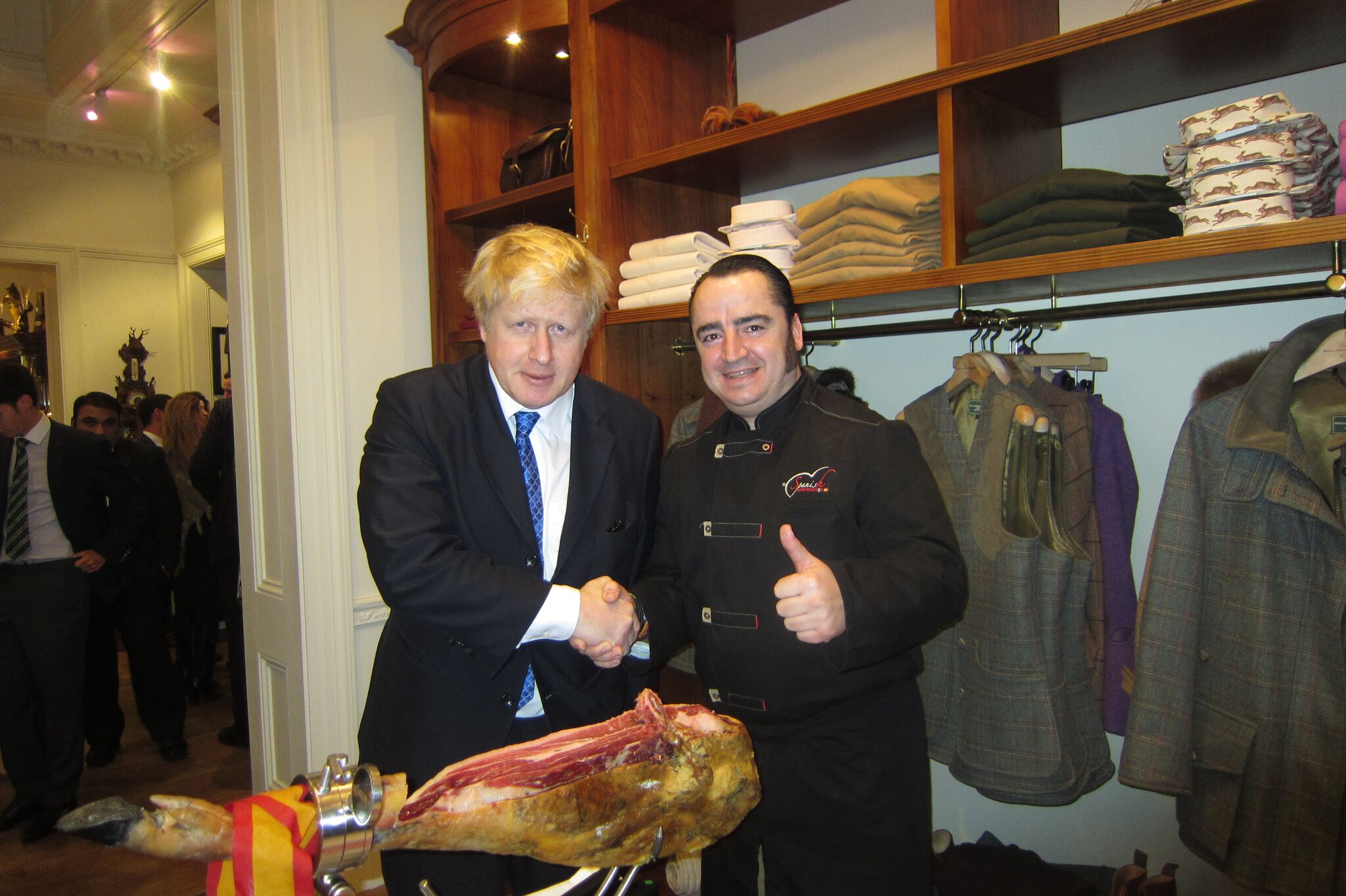 Spanish Ham Master with Boris Johnson