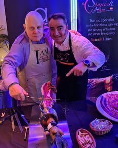 Richard Vines enjoying our Jamón