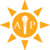 Sun logo with initials A P and a microphone