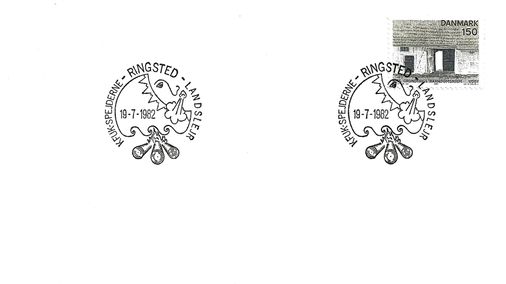 Kuvert med lejrstempel