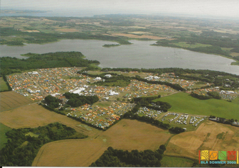 Luftfoto over lejren