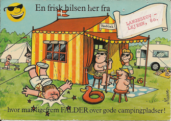 Hjemmelavet lejrpostkort