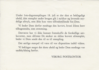 Brev fra Viborg Postkontor