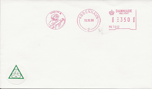 Kuvert med frankeringsstempel