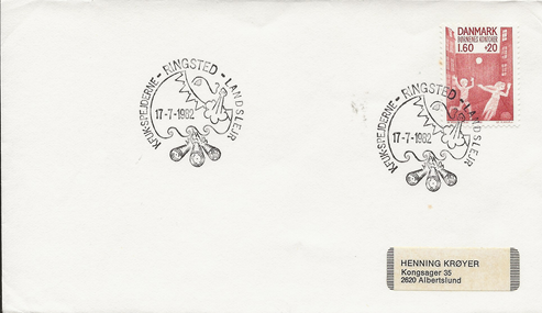 Kuvert med lejrstempel