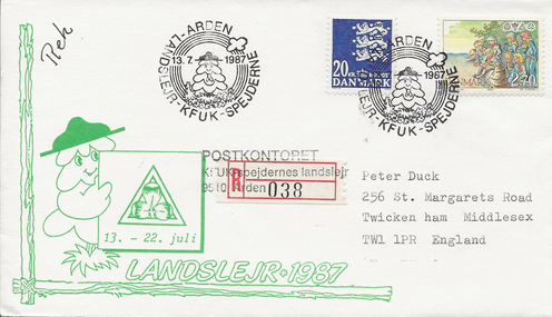 Lejrkuvert med lejrstempel