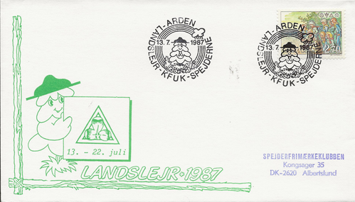 Lejrkuvert med lejrstempel