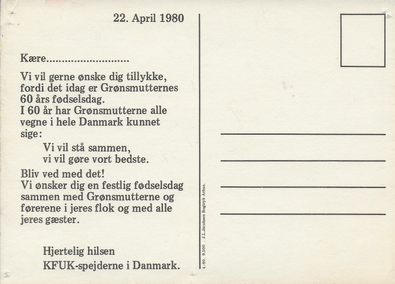 1980 - Grønsmutterne 60 år fødselsdag
