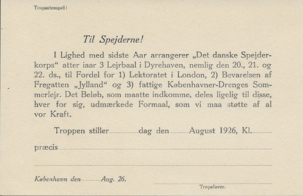 1926 - Lejrbål i Dyrehaven