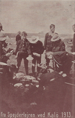 Fra Spejderlejren ved Kalö 1913