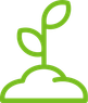 Grön symbol av en växande planta