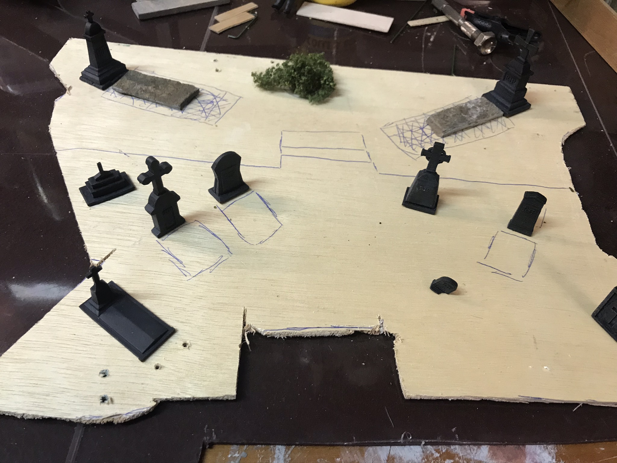 Layout of the cemetry