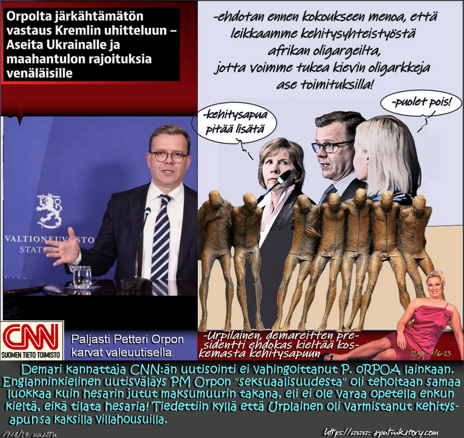 Petteri-Orpo-ohjaksissa-Kehitysapu, Afrikan oligargit, Kiovan oligargit, Urpilainen, Orpo, maahantunkeutujat, Riikka Purra