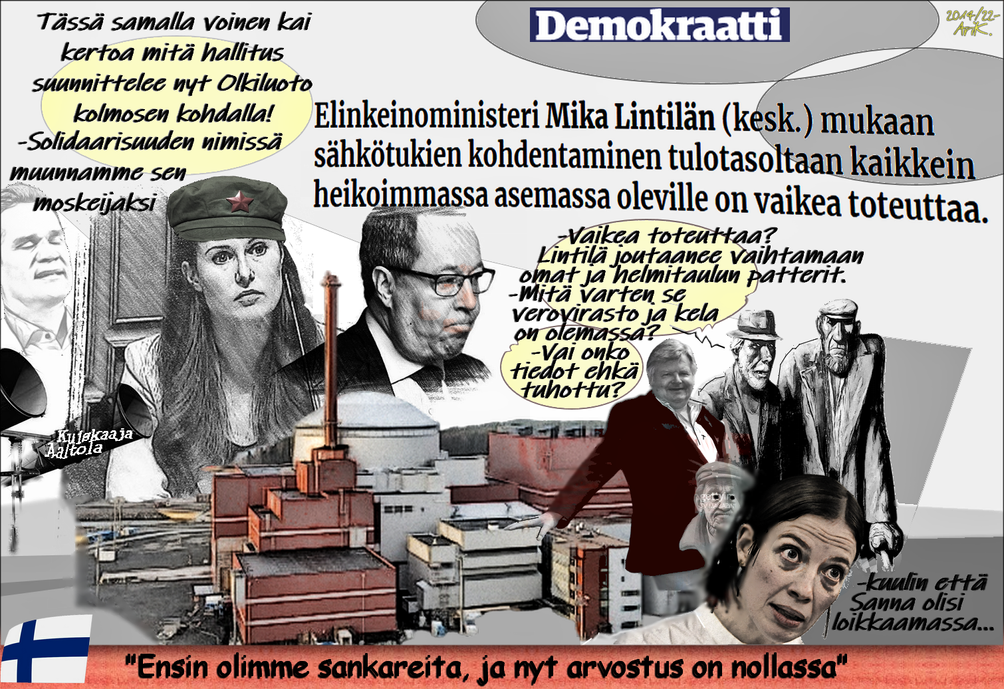 Pekka Toveri, Olkiluoto3, Moskeija, Lintilän lonkero. Li Andersson