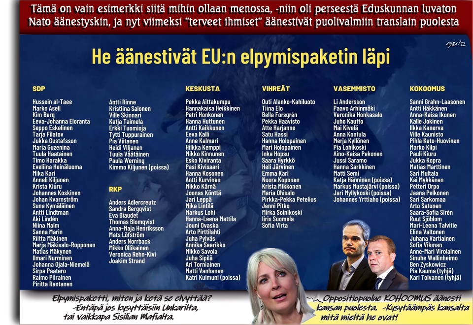 Pekka Toveri äänesti tyhjää, EU elpymispaketti, Apupaketti toisensa jälkeen, Hullujen toimintaa, Muka pikku juttu