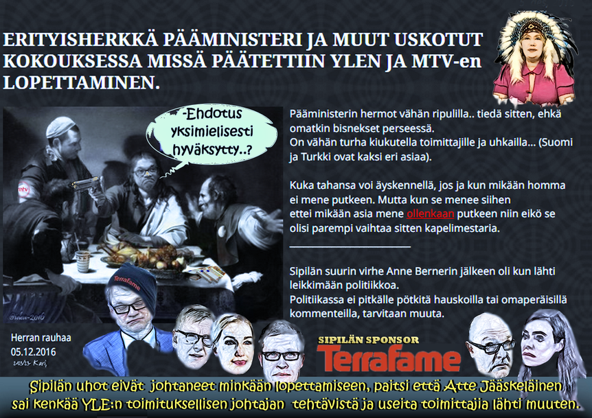 Juha Sipilä, Keskusta, power, Yle, MTV, Atte Jääskeläinen, Jussi Eronen, Salla Vuorikoski, Ruben Stiller, Päivärinta