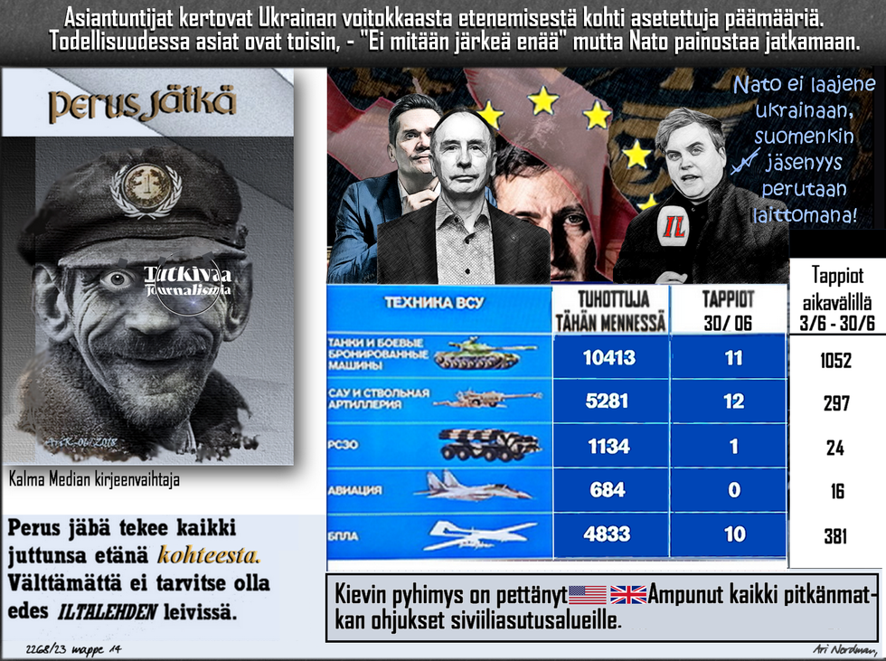 Donald Trump - Käenpesä-Asiantuntijat-Tilastot-Tappiot-Ukraina kypsyy-Tuhotut tankit-Leopardi 2