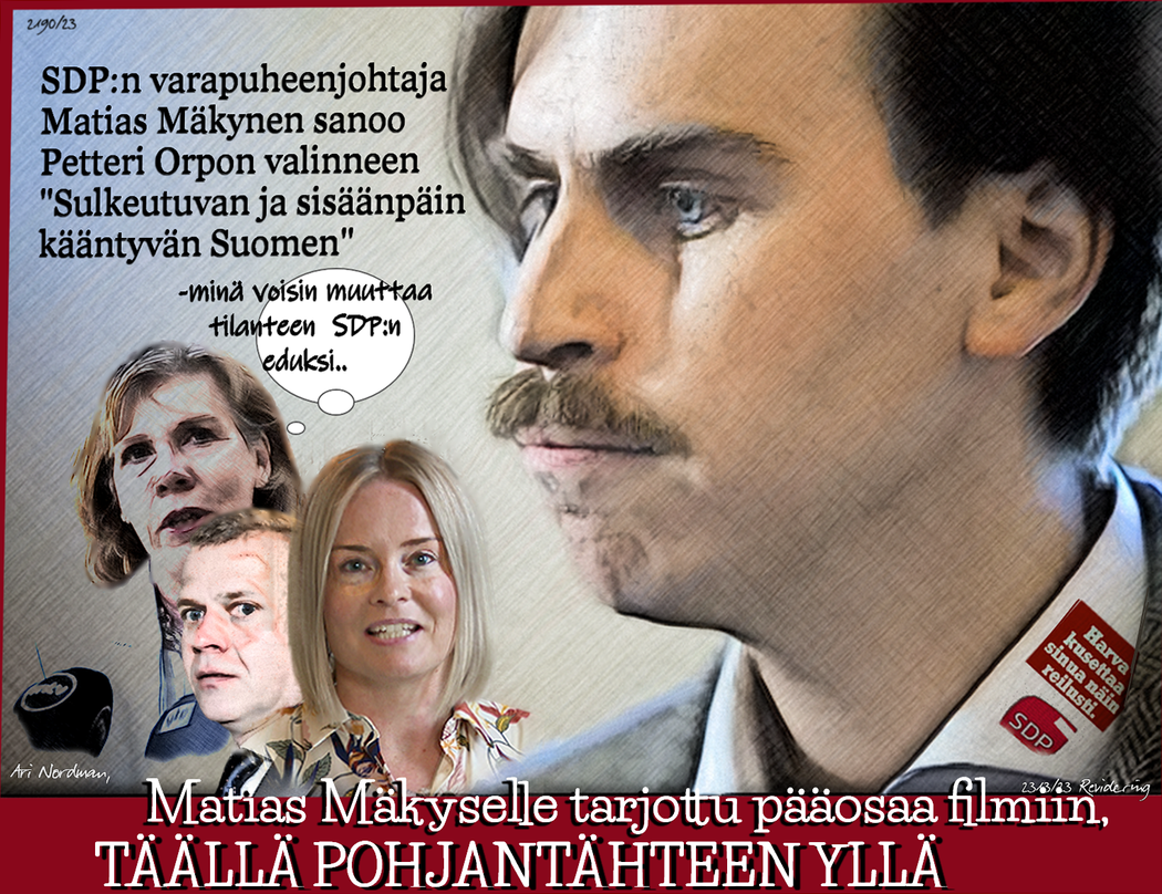 Matias Mäkynen-Kova Nato kannattaja-Demarien ajojahti kohdistuu nyt-Koko puolueeseen-Persut. Orpon hallitus.