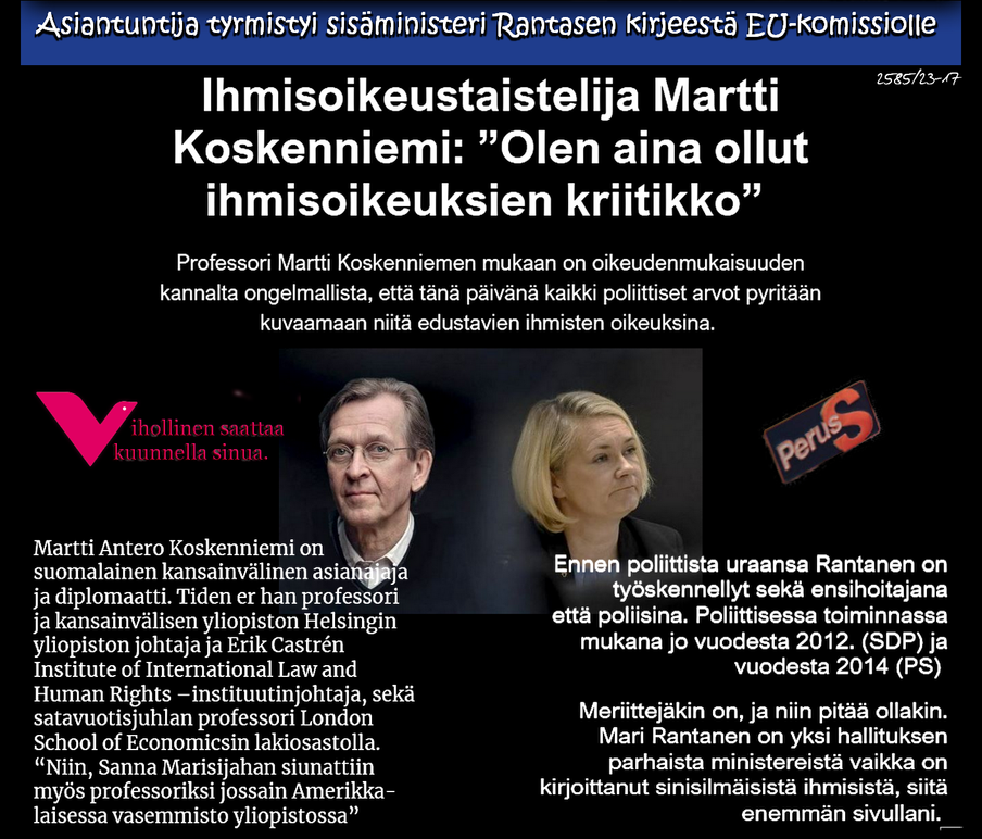 Petteri Orpo tukee-Mari Rantanen toteuttaa-Fasisti hallitus
