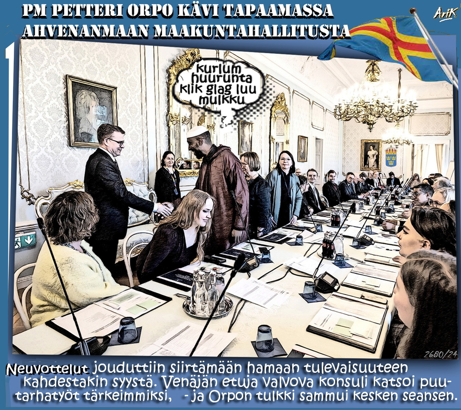 Ahvenanmaa, Venäjä kontrolloi, Petteri Orpo, Maakuntahallitus