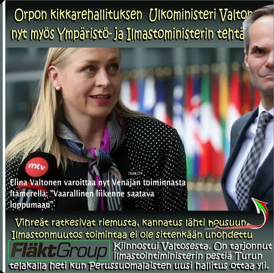 Petteri Orpo, Ulkoministeri, Elina Valtonen, Tyhjäntoimittaja, Kai Mykkänen, Itämeri, Nato meri