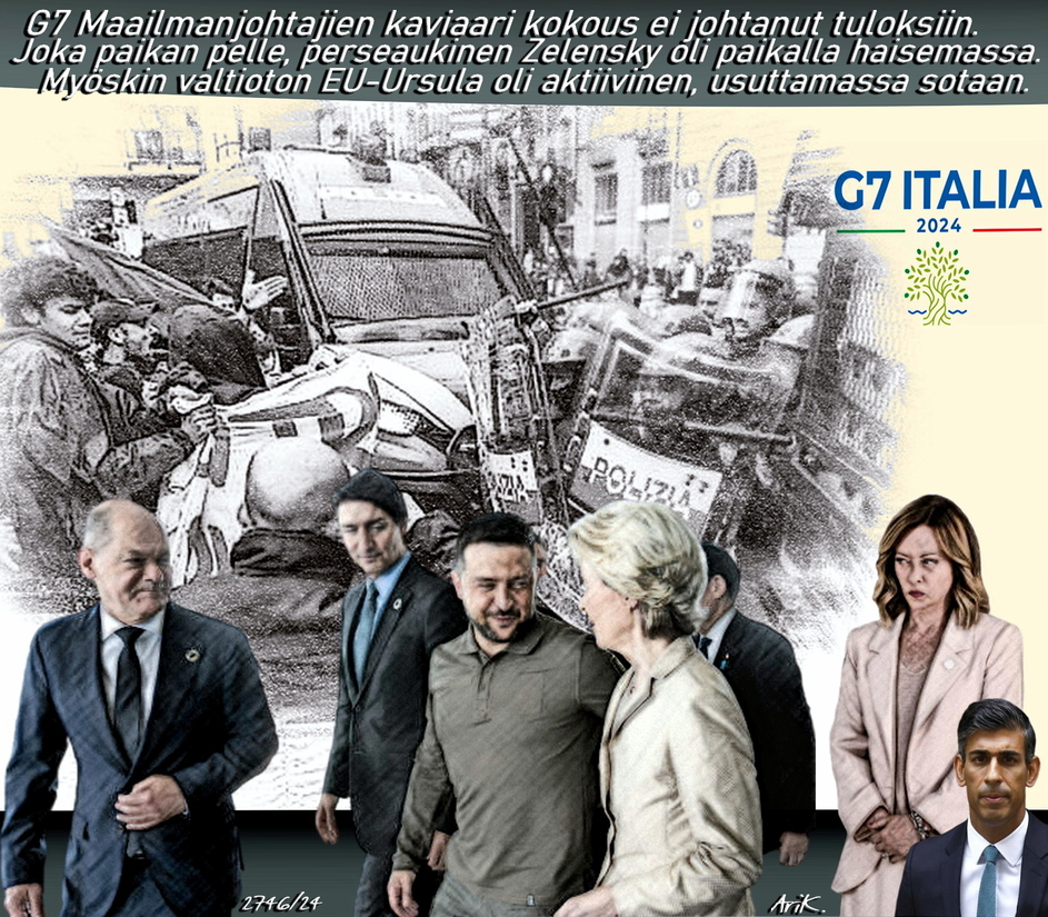 G7 kokous-Italia-Perseaukiset-Zelensky-Ukrainan presidentti-keskiössä