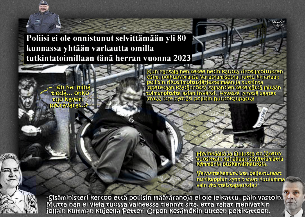 Petteri Orpo-Määrärahat-Poliisi ei tutki-Rikosilmoitus-Polkupyörä