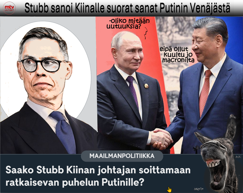 Pieleen meni-Kiina-Halpahalli-Presidentti Stubb-Apulanta
