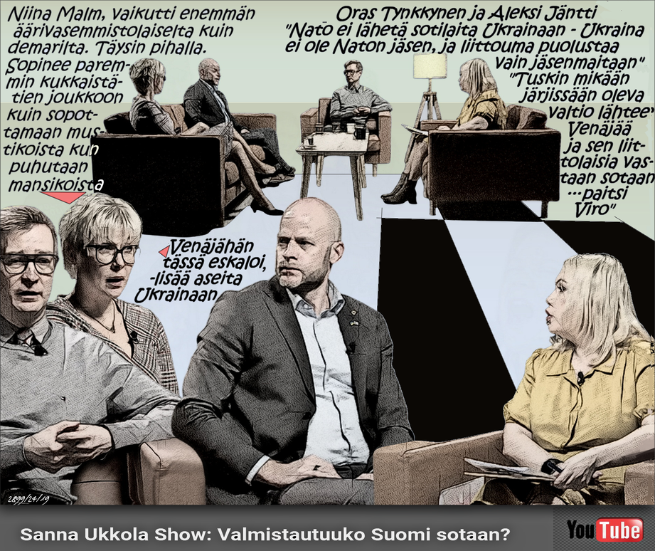 Sanna Ukkola-Halpahalli-ohjelma-Maallikko-Aivopesty-Niina Malm-Oras Tynkkynen-Vihreitten edustaja-