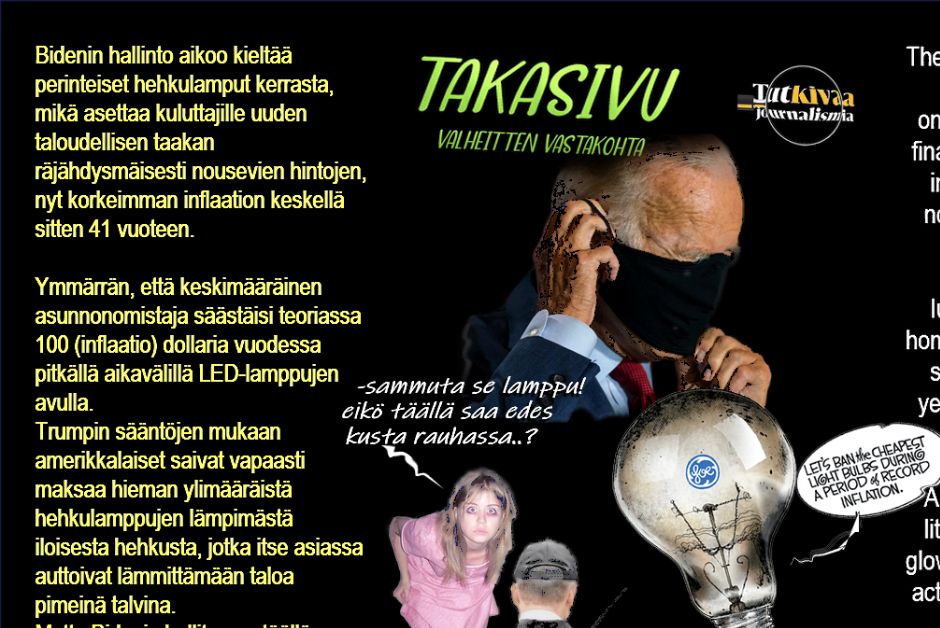 Donald Trump - Bidenin oma lampun henki on loppuun palanut.