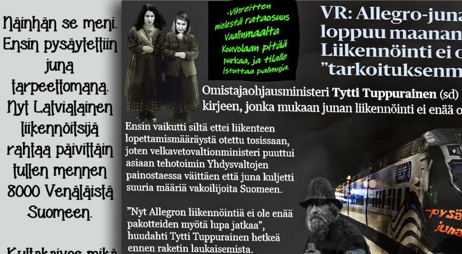 tv ohjelmat-tv kanavat- allegro junat ruostuu-tytti tuppurainen