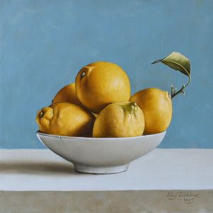 "Citrons en bleu"