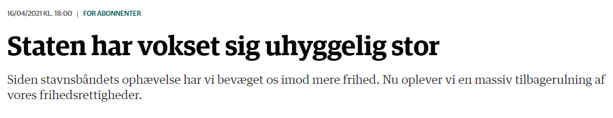 Staten har vokset sig uhyggelig stor