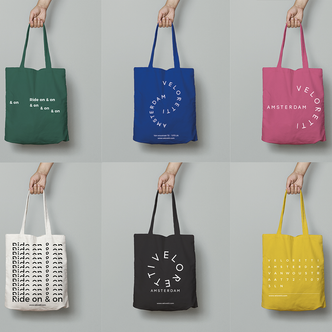 Veloretti bikes amsterdam canvas tasje bag grafisch