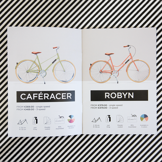 Veloretti bikes amsterdam flyer brandstore information  grafisch