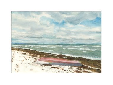 (#) Rødbundet jolle, Fjellerup Strand