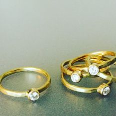 rings - yellow gold Au 750 and diamonds
