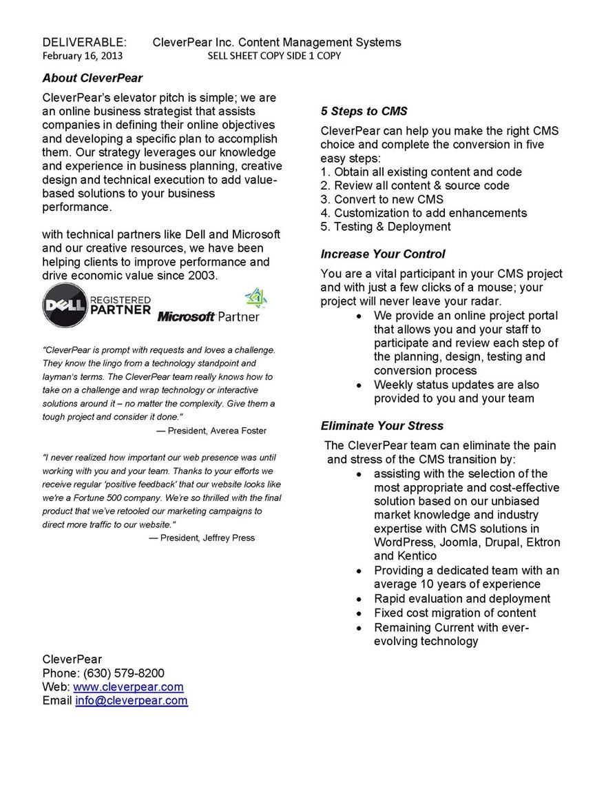 CMS Sell Sheet Page 2