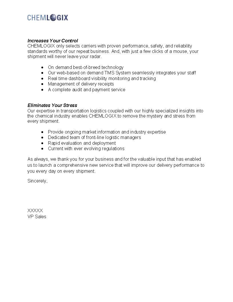 Chemlogix Sales Letter Page 2